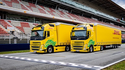 DHL is going to use new trucks fleet powered by biofuel within F1® partnership